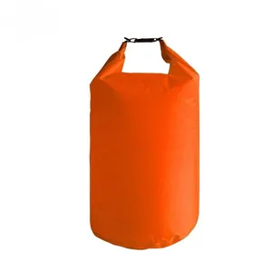 Durable orange waterproof dry bag for outdoor rafting and gear storage
