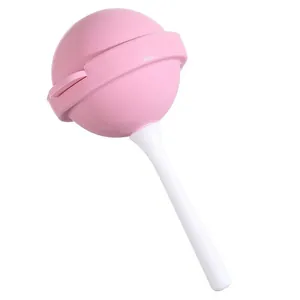 Lollipop shaped silicone popsicle mold for homemade ice cream and mini treats