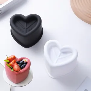 Heart shaped silicone mousse mold for DIY baking cake pudding and candle making