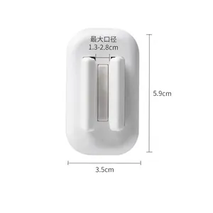 Universal wall-mounted toothbrush and mop holder with anti-slip silicone grip and dimensions