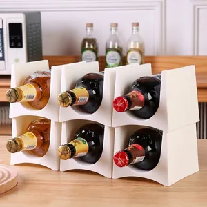 Stapelbares Flaschenregal Kunststoff Verdickter Getränkedosen Organizer Für Kühlschrank Küche Schreibtisch Wasserflaschenhalter