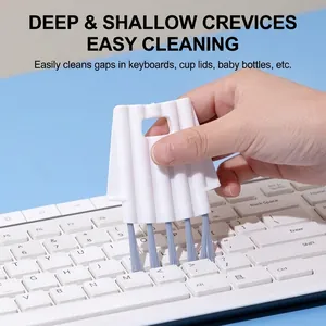 Multi-functional Gap Cleaning Brush Flexible Crevice Brush For Keyboard Bottle Lid Dead Corner Cleaning Tool Home Office Cleaning Supplies