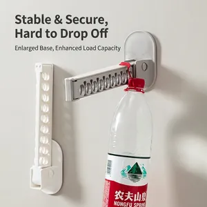 Wall-mounted folding drying rack with multi-hole design for indoor laundry storage
