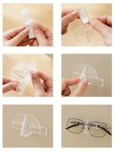 Step-by-step installation of clear wall-mounted acrylic glasses rack for home storage