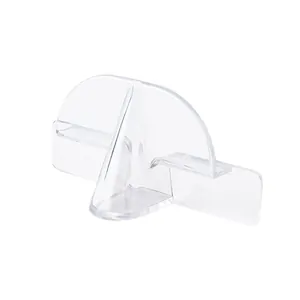 Minimalist clear acrylic wall-mounted sunglasses display hook and storage organizer