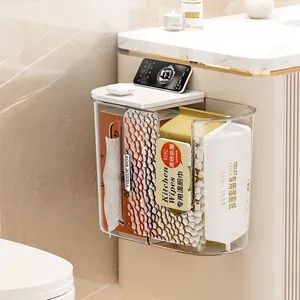 Luxus Wandhalterung Acryl Taschentuchbox mit Handyablage für Bad und Küche.