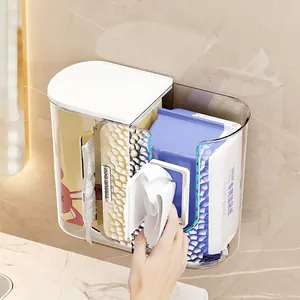 Luxuriöse Acryl-Taschentuchbox zur Wandmontage für Trocken- und Feuchttücher