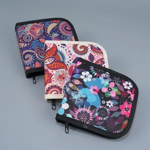 Portable Household Sewing Kit With Stainless Steel Needle Scissors Tape For Home DIY Repairing Floral Paisley Pattern Fabric Travel Organizer Case