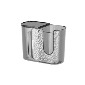 Caja de pañuelos de baño minimalista, gris humo, impermeable, compartimento doble