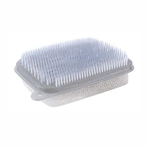 Dual-use sponge cleaning brush with hanging hole for deep kitchen and vegetable cleaning