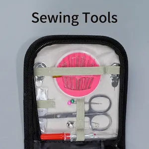 Portable sewing kit set for DIY home repair with needles and scissors