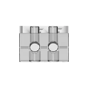 Transparent plastic drawer divider connector piece for modular storage organizer system