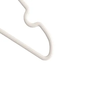 Minimalist seamless clothes hanger with non-slip notch detail for various garments.