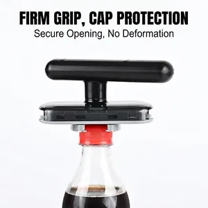 Labor-saving manual jar opener and bottle lid remover tool for effortless kitchen use