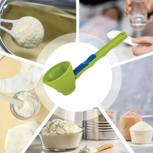Cuchara medidora deslizante ajustable para leche y proteína en polvo en varios usos
