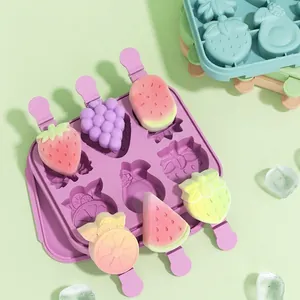 DIY silicone fruit-shaped popsicle mold for making healthy homemade ice cream treats