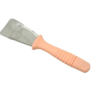 Grattoir à glace en acier inoxydable pour réfrigérateur avec poignée rose