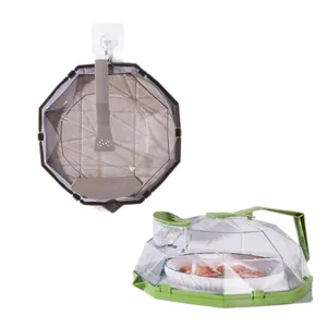 Heat resistant microwave splatter cover with handle for food heating and storage protection