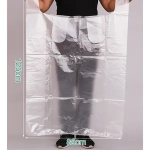 Large clear plastic storage bag for moving, 125x82cm size display