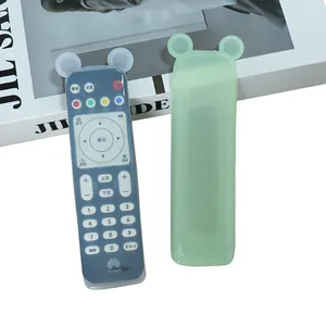 Silicone remote control protective cover with cute bear ears, waterproof and stretchable