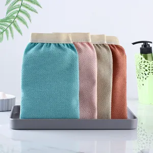 Rayon Exfoliating Bath Mitt Body Scrubbing Glove For Deep Skin Cleaning Skin Friendly Bathroom Accessories For Men Women