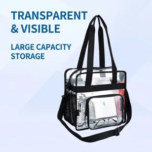 Transparenter PVC Rucksack Große Kapazität Wasserdichte Reisetasche Strand Schwimmtasche Mit Verstellbaren Schultergurten Netztaschen