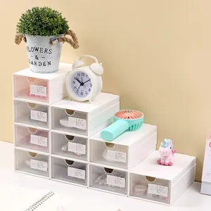 Organizadores de escritorio blancos apilables con cajones para papelería y oficina