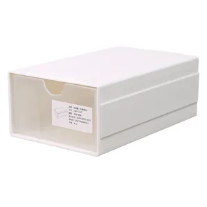 Caja de almacenamiento compacta de escritorio blanca para papelería, oficina y organización