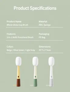 Detailed product parameters of the 3-in-1 microphone-shaped cleaning sponge cup brush