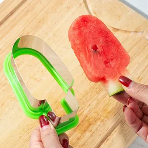Wassermelonen-Schneider aus Edelstahl in Eis am Stiel-Form für kreative DIY-Frucht