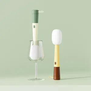 Multipurpose Cup Cleaning Brush Microphone Design Long Handle Scrubber for Bottle Gap Lid Corner Dishwashing Kitchen Tools