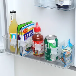 Einstellbare Kühlschrank Seitentür Trennclips Kunststoff Kühlschrank Lagerung Partition Bord Schnapp Küche Organizer Clips
