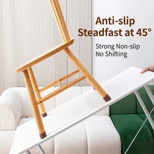 Durable anti-slip knitted chair leg caps for floor protection and silent movement