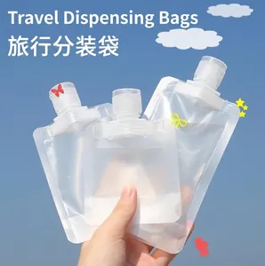 Refillable Travel Bags For Lotion Shampoo Shower Gel Leak Proof Frosted Plastic Toiletry Bags Portable Squeeze Pouch For Toiletry Organizer