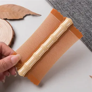 Fine-toothed pet flea comb with bamboo-shaped handle for grooming dogs and cats