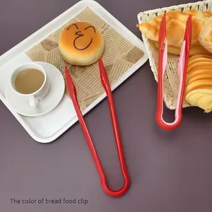 Set di pinze alimentari colorate in plastica PP antiscivolo per pane e insalata