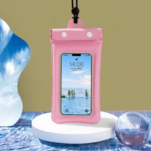 Wasserdichte Handyhülle in Pink mit Touchscreen-Fenster zum Schwimmen und Tauchen
