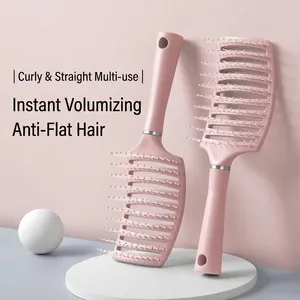 Spazzola per Capelli Ventilata Curva Professionale per Massaggio Cuoio Capelluto Pettine a Scheletro in ABS per Styling Volumizzante Spazzola Districante Unisex