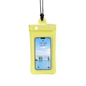 Hochwertige gelbe schwimmende wasserdichte Handytasche mit transparentem Sichtfenster
