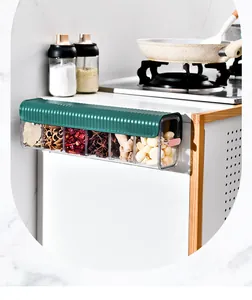 Caja de especias montada en la pared para el almacenamiento de cocina y condimentos