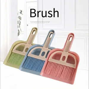 Mini Desktop Broom Dustpan Combination Portable Cleaning Brush for Computer Keyboard Car Small Plastic Household Cleaner Tool