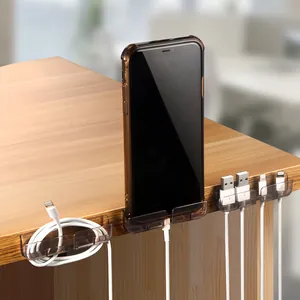 Organizer per Cavi in Silicone Autoadesivo Multi Slot Supporto per Fili da Scrivania Cavo di Ricarica USB Ufficio Domestico