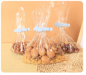 Set di 3 clip di chiusura in plastica blu a forma di animale per sacchetti di snack.