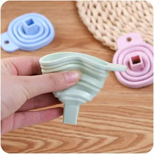 Food-grade silicone collapsible funnel for kitchen liquid transfer and easy storage