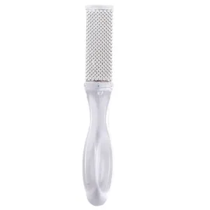 Lima ergonómica para pies con superficie de acero y mango transparente