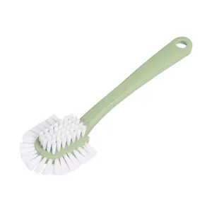 Brosse à chaussures à long manche avec poils souples et tête de nettoyage à 5 côtés