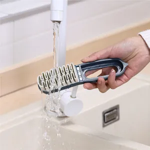 Brosse de nettoyage professionnelle pour daim avec ondulations en caoutchouc pour cuir