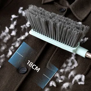 Long handle soft bristle cleaning brush for lint removal on clothes and upholstery