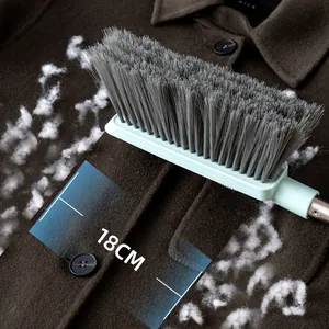 Long handle soft bristle cleaning brush for bed and sofa with 18cm wide brush head.