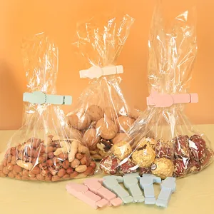 Set di clip per sacchetti alimentari a forma di animali in colori pastello per snack